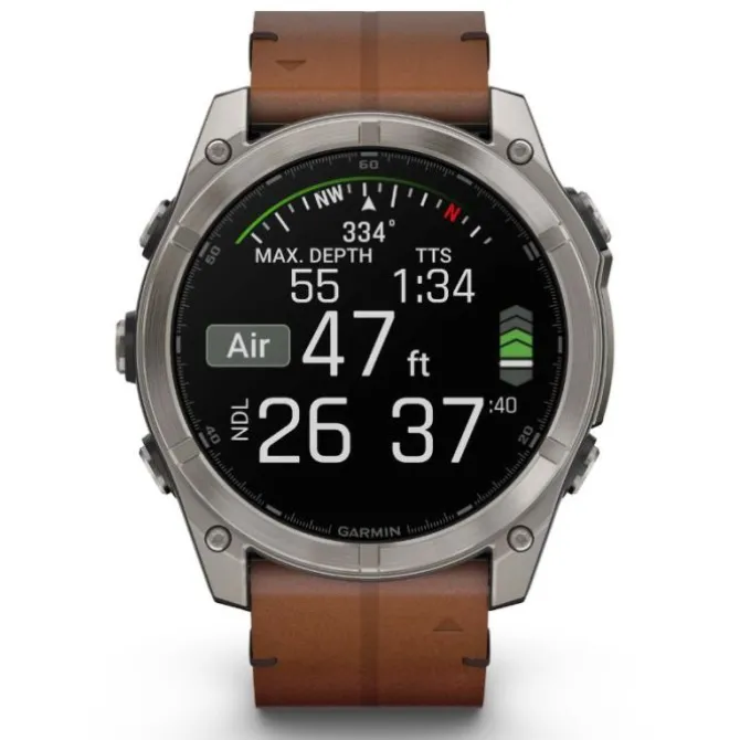 Garmin Fénix 8 51mm AMOLED Zafiro Titanio Correa Cuero