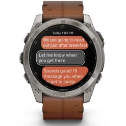 Garmin Fénix 8 51mm AMOLED Zafiro Titanio Correa Cuero