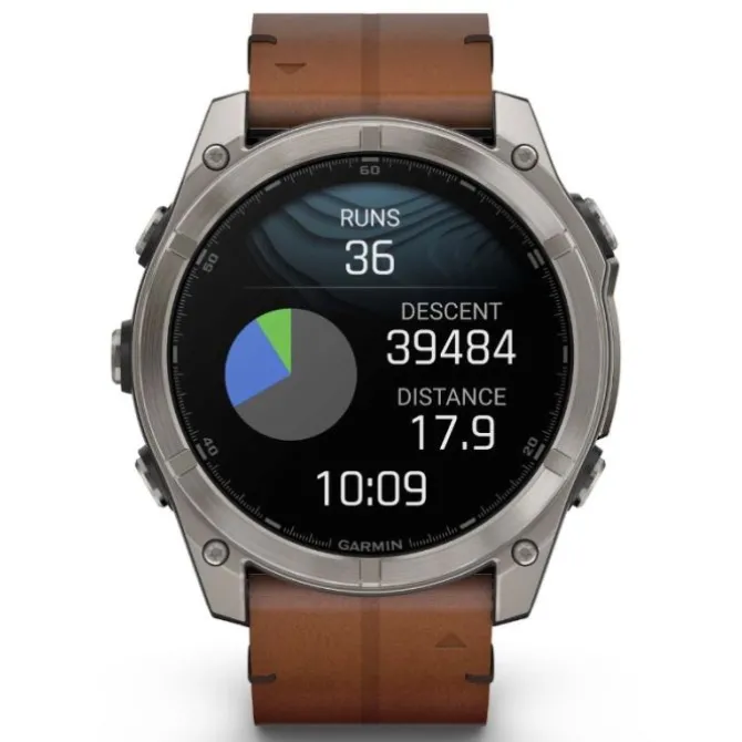 Garmin Fénix 8 51mm AMOLED Zafiro Titanio Correa Cuero