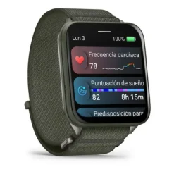 Garmin Venu X1 Titanio Correa de Nailon Verde 010-02980-03