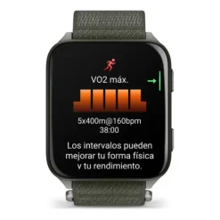 Garmin Venu X1 Titanio Correa de Nailon Verde 010-02980-03