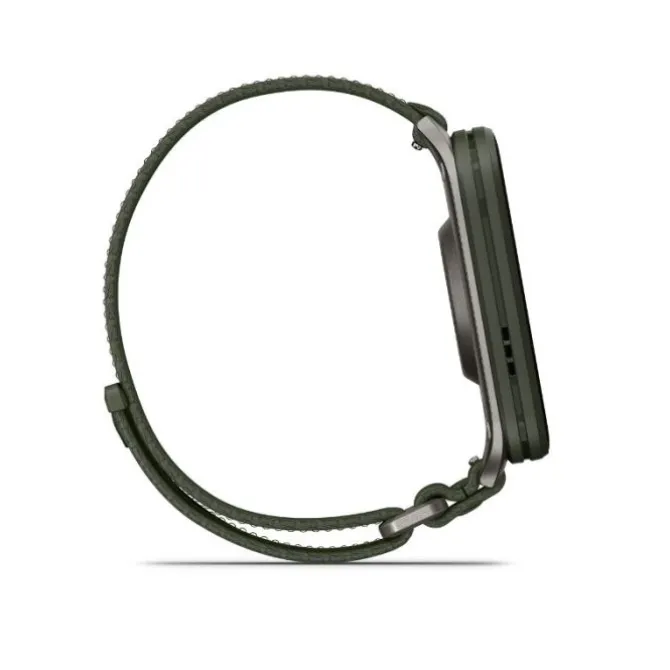 Garmin Venu X1 Titanio Correa de Nailon Verde 010-02980-03