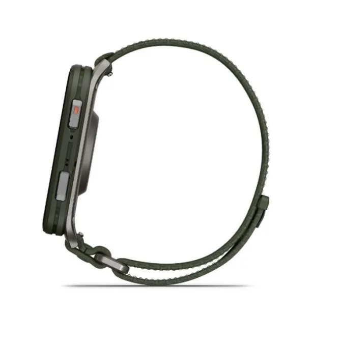 Garmin Venu X1 Titanio Correa de Nailon Verde 010-02980-03
