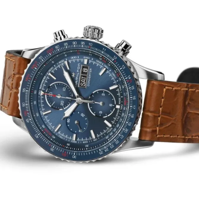 Hamilton Khaki Aviation Converter Cronógrafo Automático Azul 44mm