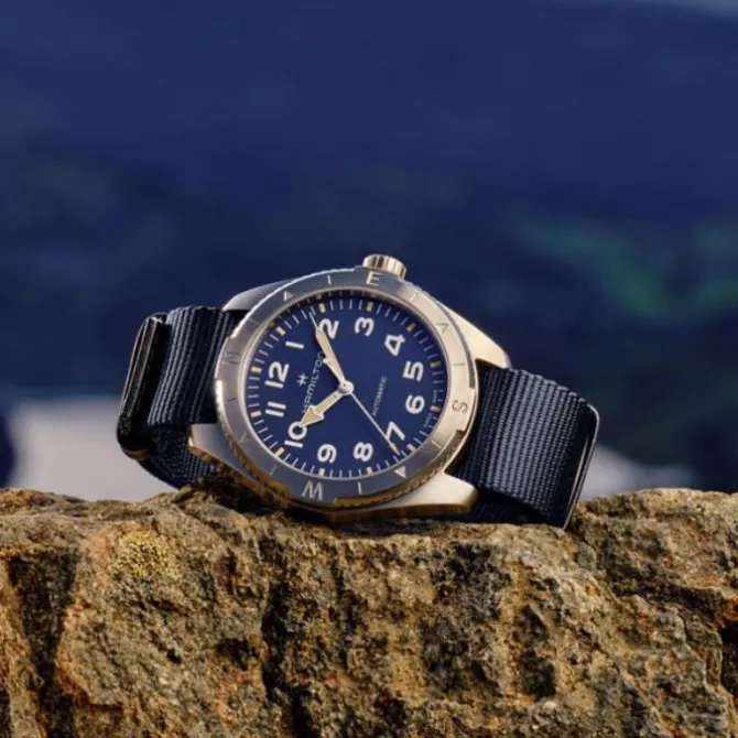 Hamilton Khaki Field Expedition Automatico Azul 41 mm