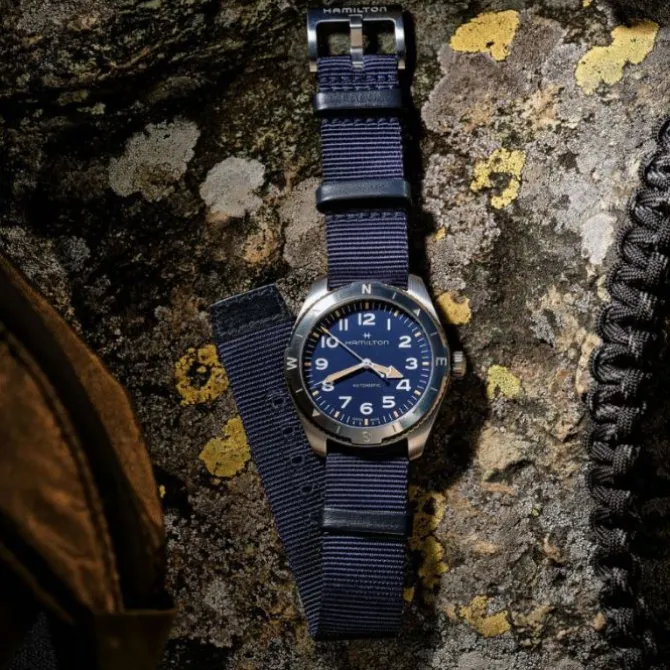 Hamilton Khaki Field Expedition Automatico Azul 41 mm