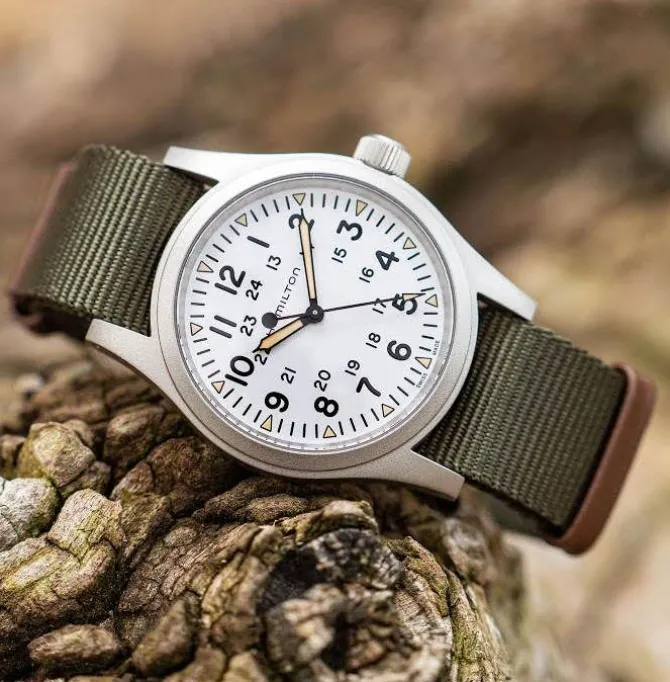 Hamilton Khaki Field Mecanico Esfera Blanca 38mm