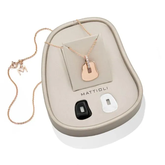 Kit Colgante Mattioli Puzzle Collection de oro rosa y diamantes brown