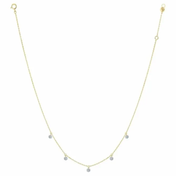 La Brune & La Blonde 360º collar oro amarillo diamantes 0.35 quilates