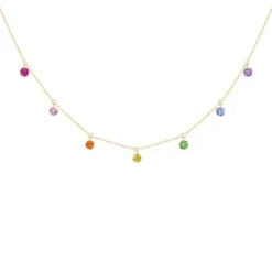 La Brune & La Blonde Confetti Rainbow 7 piedras 0.90 quilates