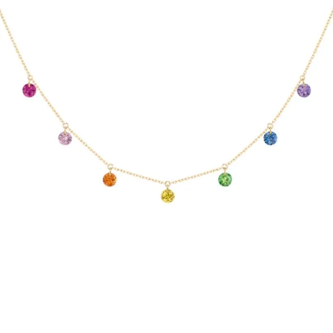 La Brune & La Blonde Confetti Rainbow 7 piedras 2 quilates