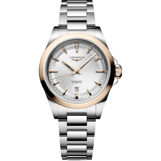 Longines Conquest Automatico Acero y Oro Rosa 30mm