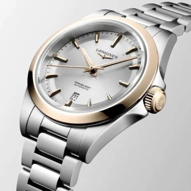 Longines Conquest Automatico Acero y Oro Rosa 30mm