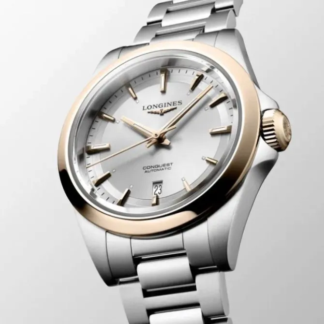 Longines Conquest Automatico Acero y Oro Rosa 30mm