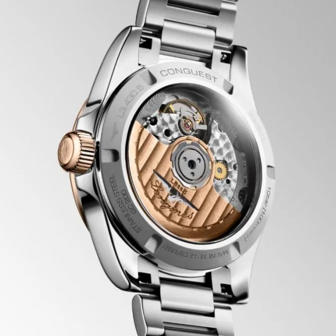 Longines Conquest Automatico Acero y Oro Rosa 34mm