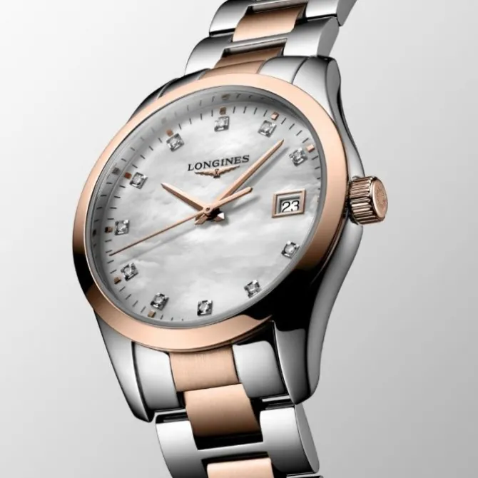 Longines Conquest Classic Cuarzo Diamantes 34 mm