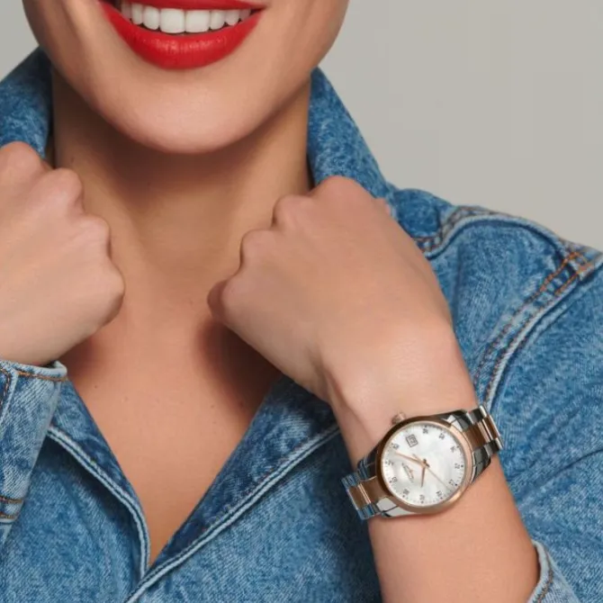 Longines Conquest Classic Cuarzo Diamantes 34 mm