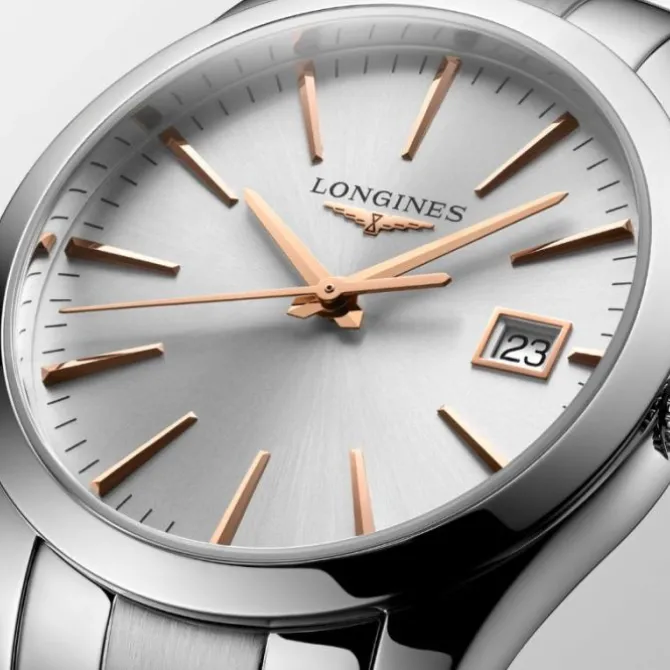 Longines Conquest Classic Cuarzo Gris 34mm