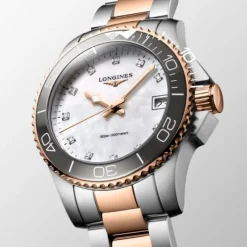 Longines HydroConquest Acero & Oro Rosa Diamantes 32mm