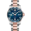 Longines HydroConquest Automático 41 mm Azul PVD Oro Rosa