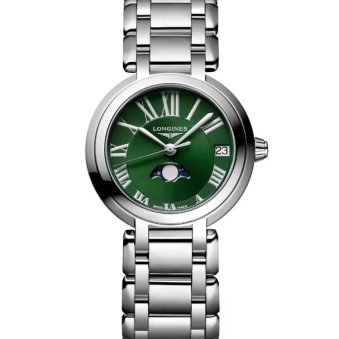 Longines PrimaLuna 30.5 mm Cuarzo Verde Fase Lunar