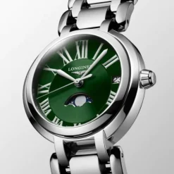 Longines PrimaLuna 30.5 mm Cuarzo Verde Fase Lunar