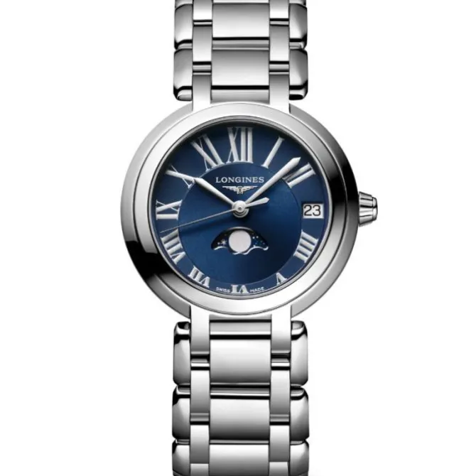 Longines PrimaLuna 30.5 mm Cuarzo Fase Lunar Azul