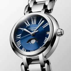 Longines PrimaLuna 30.5 mm Cuarzo Fase Lunar Azul