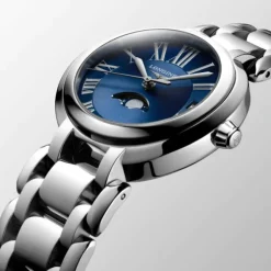 Longines PrimaLuna 30.5 mm Cuarzo Fase Lunar Azul