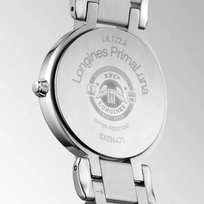 Longines PrimaLuna 30 mm Cuarzo Madre Perla Diamantes