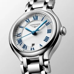 Longines PrimaLuna 30 mm Cuarzo Esfera Plateada