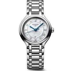 Longines PrimaLuna 30 mm Cuarzo Esfera Madre Perla Diamantes