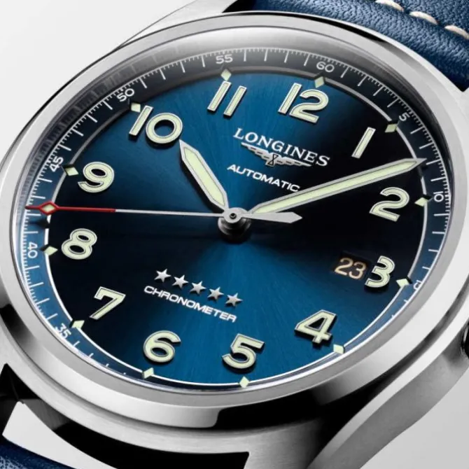 Longines Spirit Automatico 42 mm Esfera Azul L3.811.4.93.0