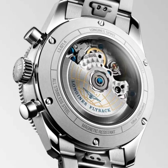 Longines Spirit Flyback Chronograph Azul Automatico 42mm