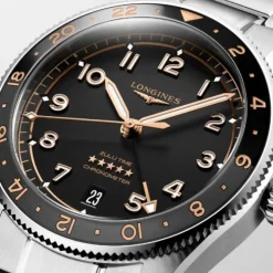 Longines Spirit Zulu Time GMT Automatico Negro 39mm