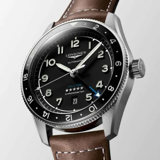 Longines Spirit Zulu Time GMT Automatico Negro 42mm