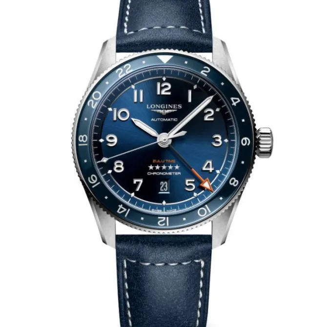 Longines Spirit Zulu Time GMT 42 mm Azul