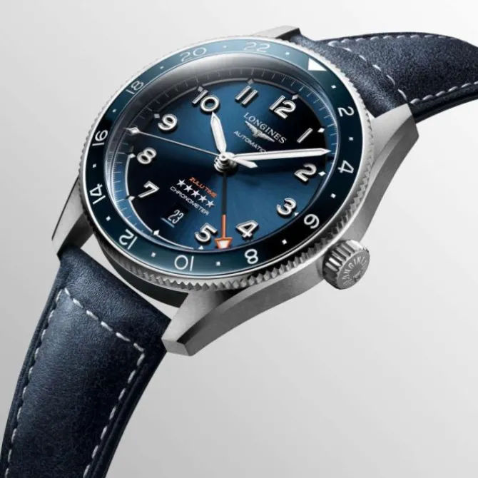 Longines Spirit Zulu Time GMT 42 mm Azul