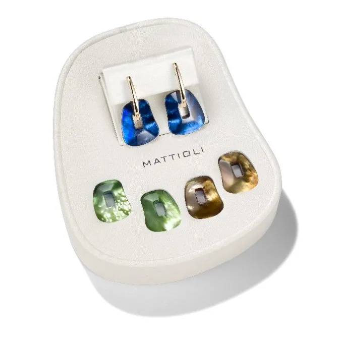 Mattioli Puzzle Box - Pendientes pequeños en oro rosa