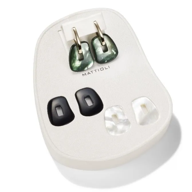 Mattioli Puzzle Box - Pendientes medianos en oro rosa