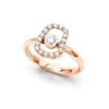 Mattioli Puzzle Diamonds - Anillo de oro rosa con diamantes blancos 0.37 quilates