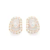 Mattioli Puzzle Diamonds - Pendientes de oro rosa con diamantes blancos 0.74 quilates