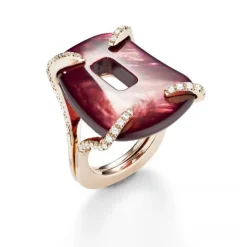Mattioli Puzzle Kit - Anillo mediano de oro rosa y diamantes