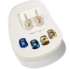 Mattioli Puzzle Pavé Box - Pendientes small oro rosa y diamantes brown
