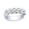 Media alianza de oro blanco con diamantes 1.40 quilates