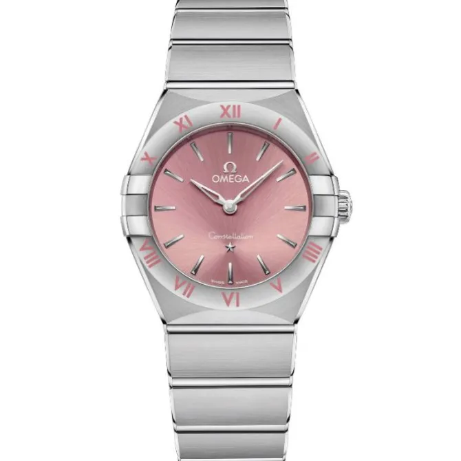 OMEGA Constellation Cuarzo Esfera Rosa 28 mm