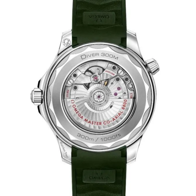 OMEGA Seamaster Diver 300M Co-Axial Master Chronometer Caucho Verde 42 mm