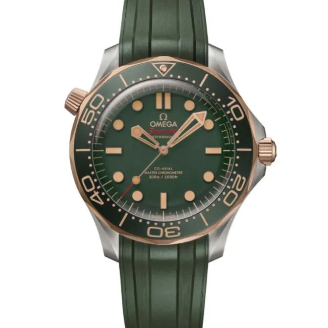 Omega Seamaster Diver 300M Titanio Oro Bronce 42mm