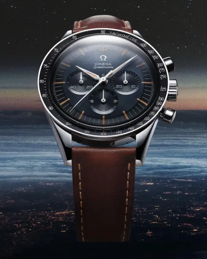 OMEGA Speedmaster Moonwatch Serie Aniversario Cuero Marron