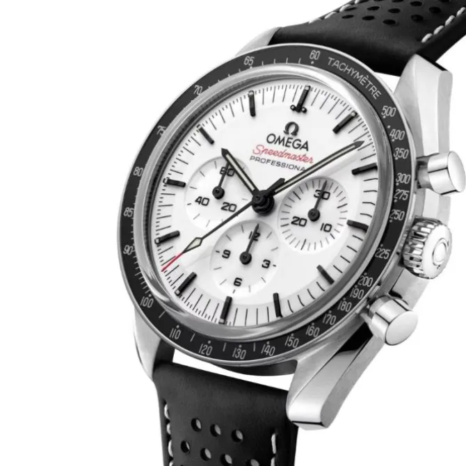 OMEGA Speedmaster Moonwatch Professional Blanco Cuero